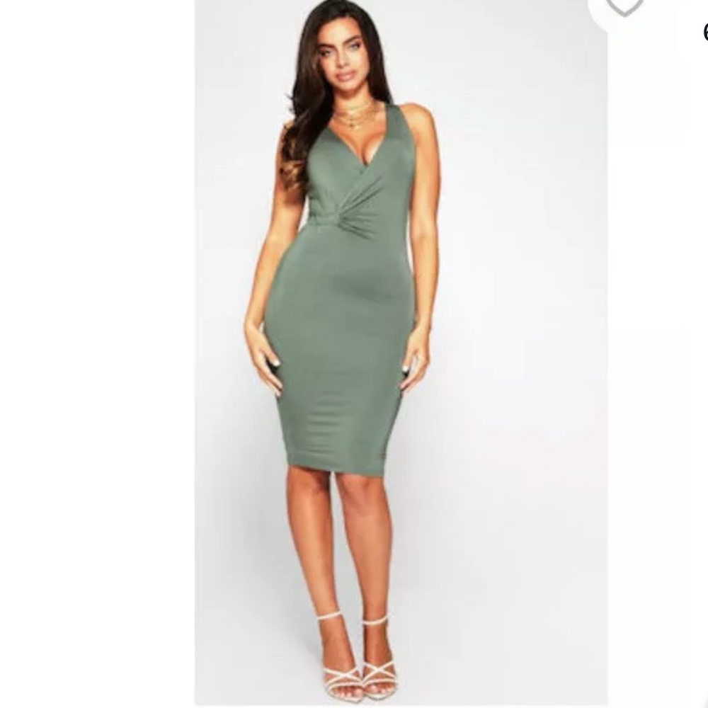 New Guess Marciano Marcel Sleeveless Midi Bodycon Black Dress S - Picture 2 of 7